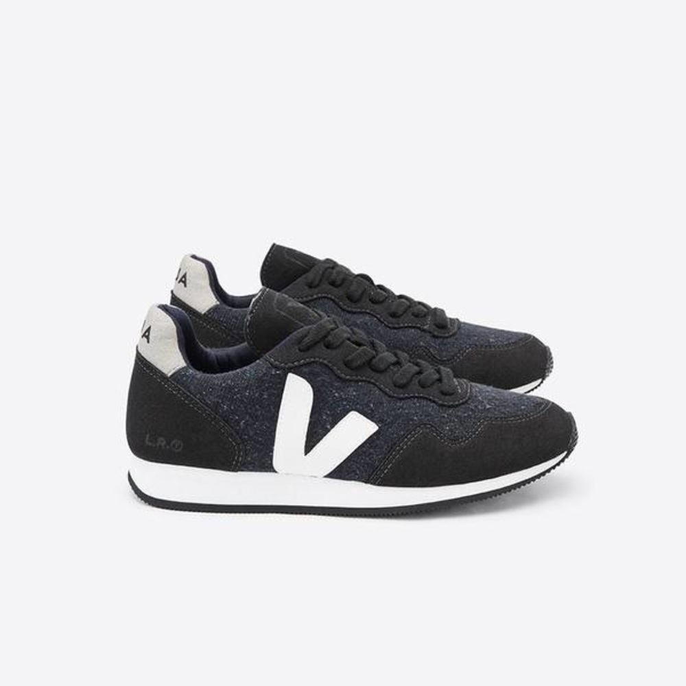 Veja black flannel sneaker